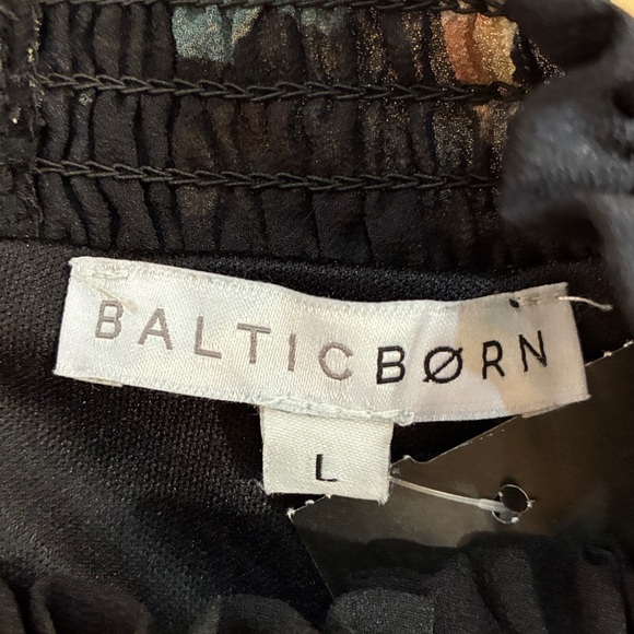 Baltic Born Luciana Black Floral Long Sleeve Dress, Large - Picture 9 of 10